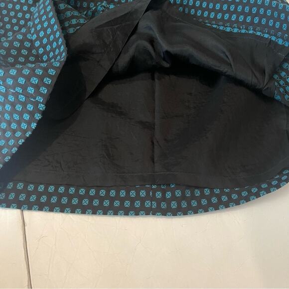 LOFT Black & Teal Career OfficeCore Academia Pleated Skirt NWOT Size 2P - Picture 8 of 12